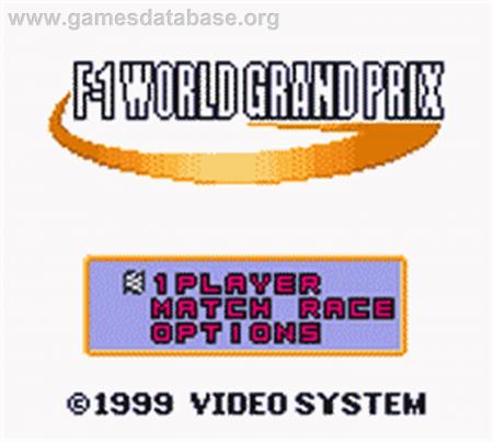 Cover F-1 World Grand Prix for Game Boy Color